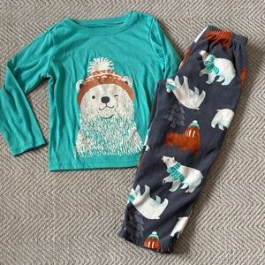 Carter's Teal and Charcoal Bear Pajama Set